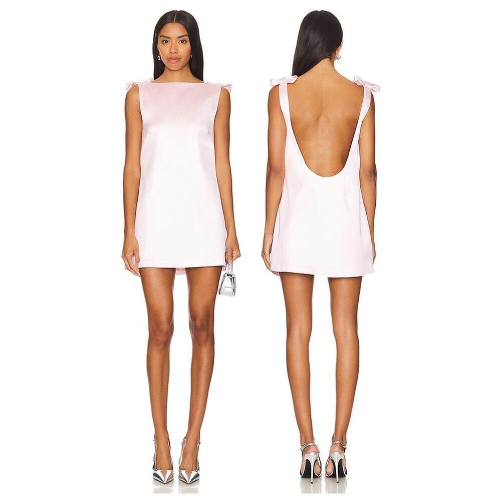Majorelle Chiara Mini Dress Satin Bow Romantic Party Cocktail Hoco Formal L